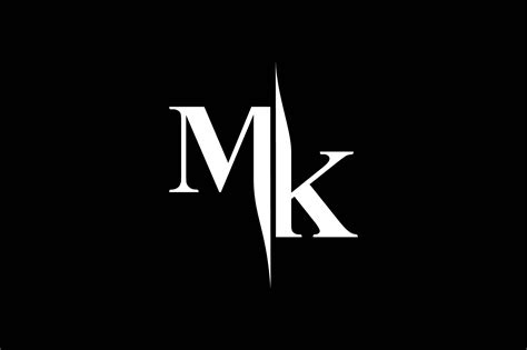 Mk Monogram Logo V5 By Vectorseller Thehungryjpeg