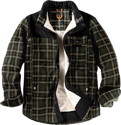 Mrstream Mens Outdoor Casual Vintage Long Sleeve Plaid Flannel Button