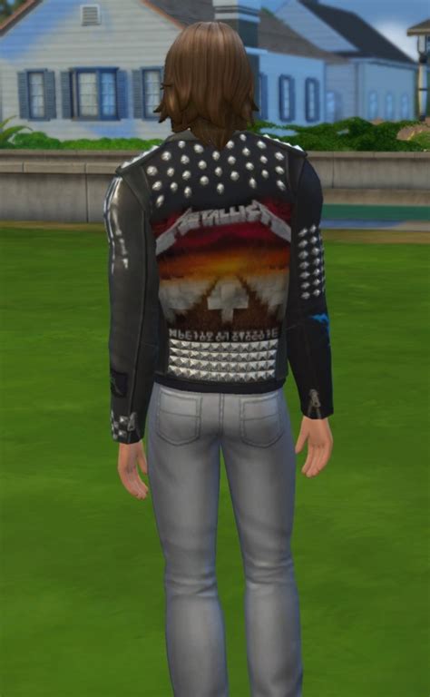Metallica Leather Jacket By Docstone At Mod The Sims Sims 4 Updates