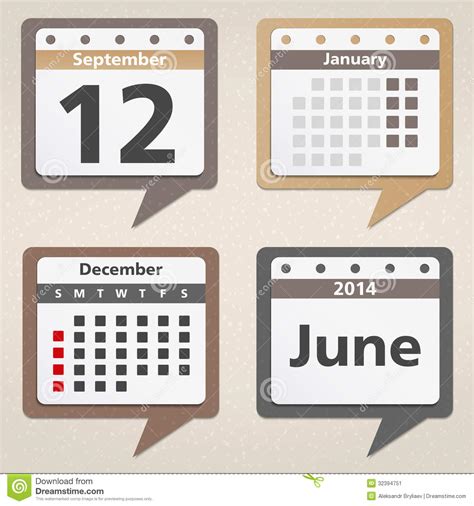 Calendar Icons Stock Illustration Illustration Of Schedule 32394751