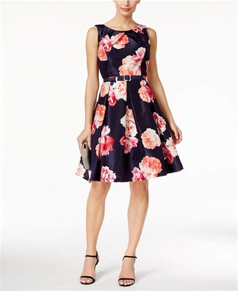 Jessica Howard Floral Print Fit And Flare Dress White Floral Print Dress