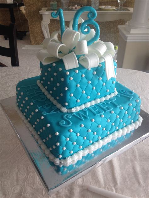 Tiffany Blue Sweet 16 Birthday Cake Tiffany Blue Sweet 16 Pinterest