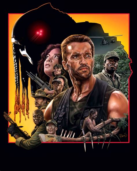 Artist matt ferguson is the creator of this print that wonderfully pays tribute to arnold schwarzenegger and john mctiernan 's predator , which in my opinion is one of the most badass movies ever made. Mike Perry Art. Com: My favorite Movie 1987 " The Predator"