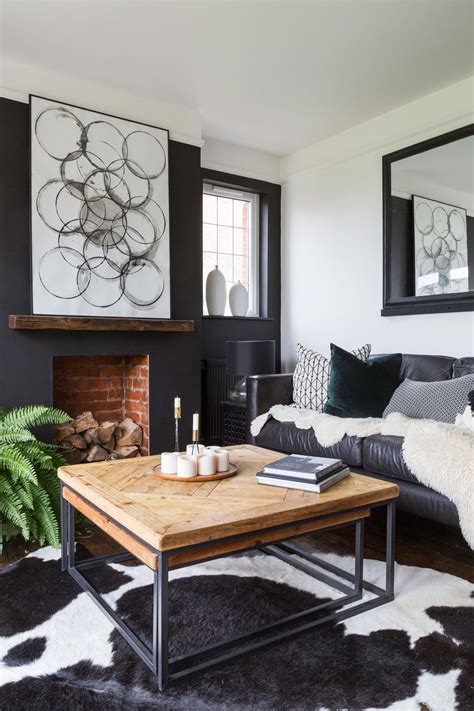 Gray Living Room Black Couches