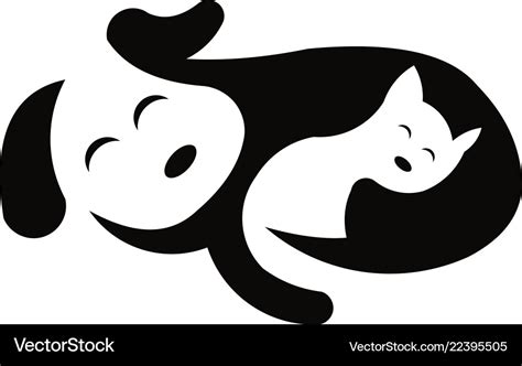 Pets Logo Template This Cat And Dog Logo Co Vector Image