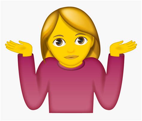 Man Shrugging Emoji Png Transparent Png Kindpng