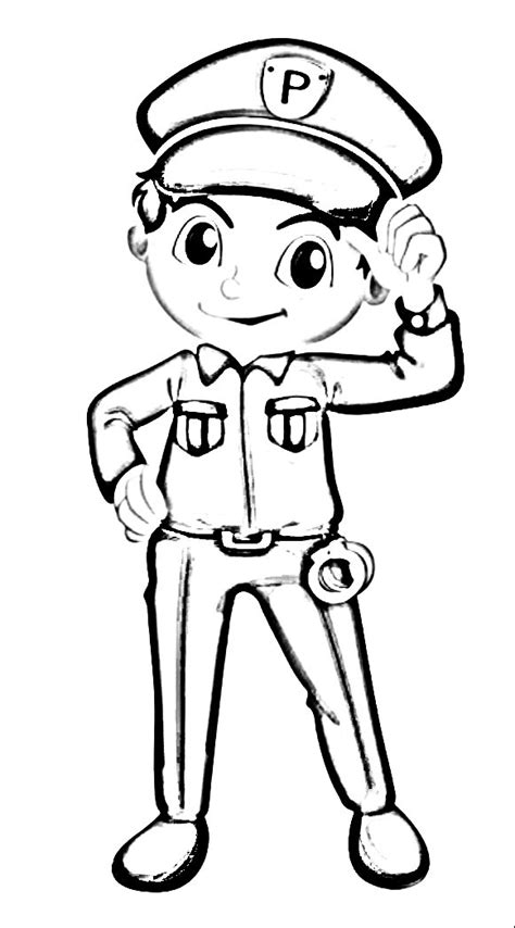 Apalagi kalau gambar mewarnai nya sudah siap. 12 Gambar Polisi Hitam Putih | Mewarnai Gambar | IqbalNana