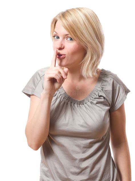 Woman Saying Shh Stock Photo Image Of People Mouth 17501664