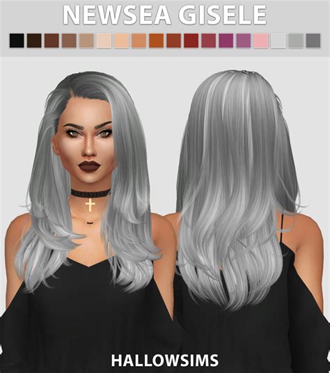 Sims 4 Hairs ~ Hallow Sims Newsea S Gisele Hair Retextured