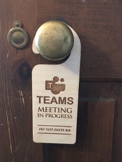 Teams Meeting Progress Do Not Disturb Enter Door Hanger Work Etsy Uk