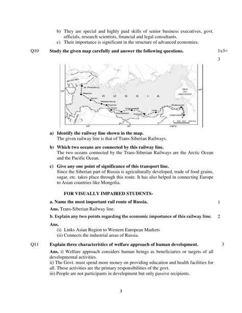 Sample Paper Of Geography Class 12 2019 Examples Papers