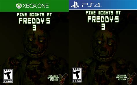 Sfm Fnaf Fnaf 3 Xbox One And Ps4 Covers