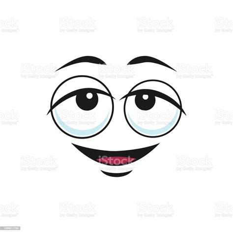 Cartoon Face Vector Icon Funny Dreaming Emoji Stock Illustration