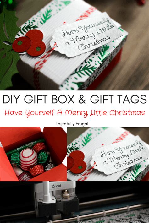 The cricut scoring wheel makes this project a. DIY Gift Box & Tag With Cricut - Tastefully Frugal