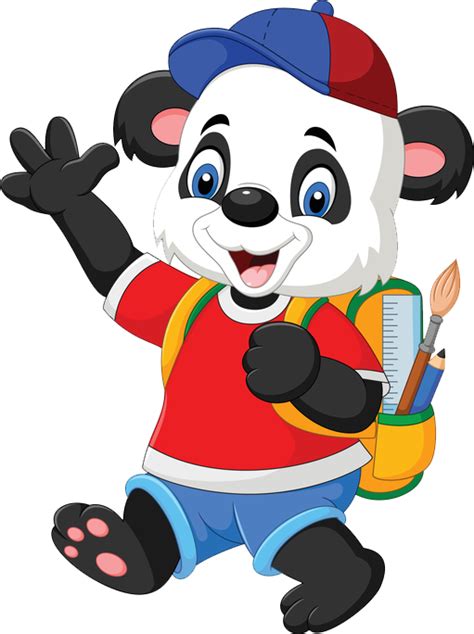 School Panda Bear Cartoon Clipart Full Size Clipart 5793064