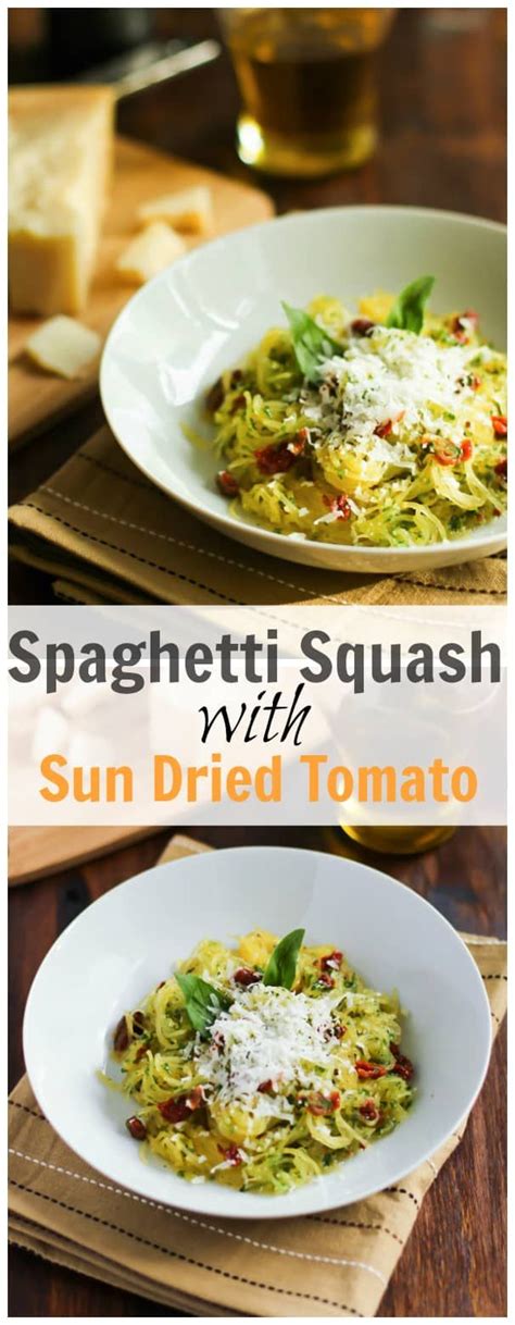Spaghetti Squash With Sun Dried Tomato Vegetarian Recipes Dinner