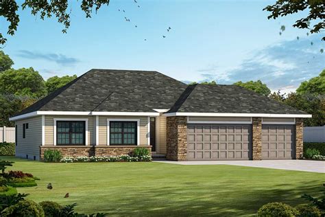 Affordable House Plan With Open Living Area And Flex Room ...