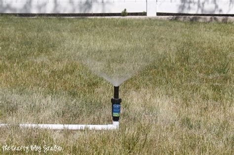 How to make a home sprinkler system. Simple DIY PVC Sprinkler - The Crafty Blog Stalker
