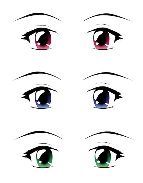 Premium Vector Manga Eyes In Three Colour Ways Eps10 Vector Format