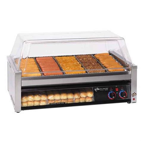 Star 50scbbc Grill Max 50 Hot Dog Roller Grill With Clear Bun Drawer
