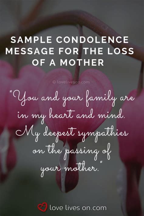 Sample Condolence Messages For Loss Of A Mother Click To Read 25 Of
