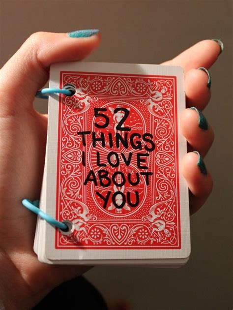 Cute gift ideas for girlfriend anniversary. 52 things i love about you on Tumblr