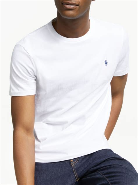 Polo Ralph Lauren Short Sleeve Custom Fit Crew Neck T Shirt White At John Lewis And Partners