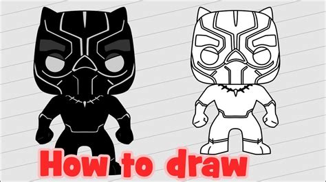 How To Draw Black Panther Chibi Youtube
