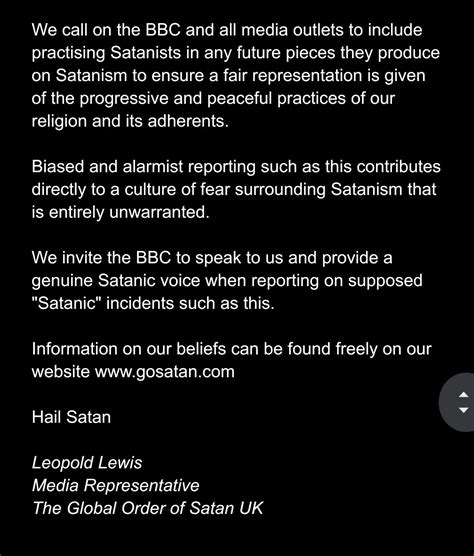 Global Order Of Satan Uk On Twitter In Light Of Recent Reporting