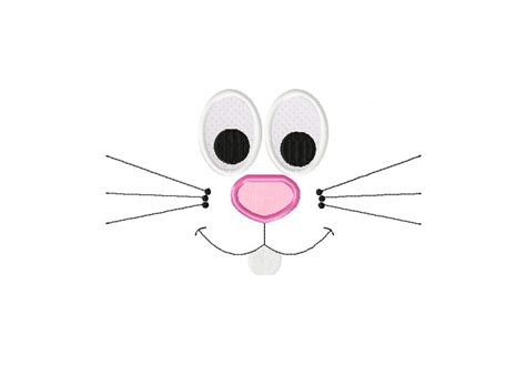 Bunny Face Applique Inch Free Images At Vector Clip Art