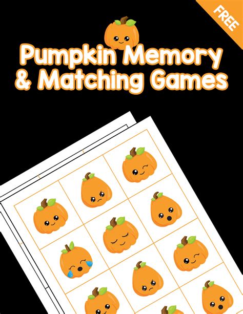 Pumpkin Memory And Matching Games Warm Hearts Publishing