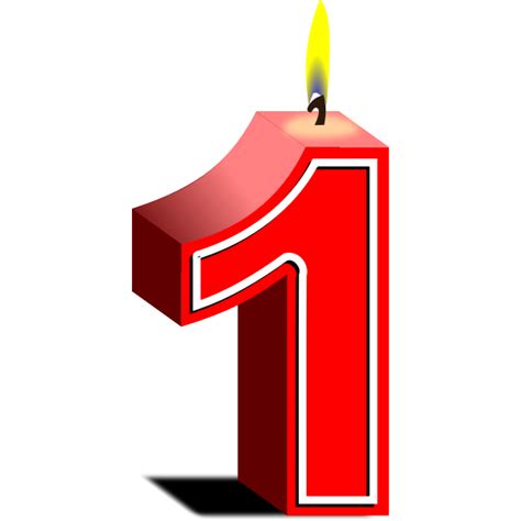 Birthday Candle Number 1 Free Svg
