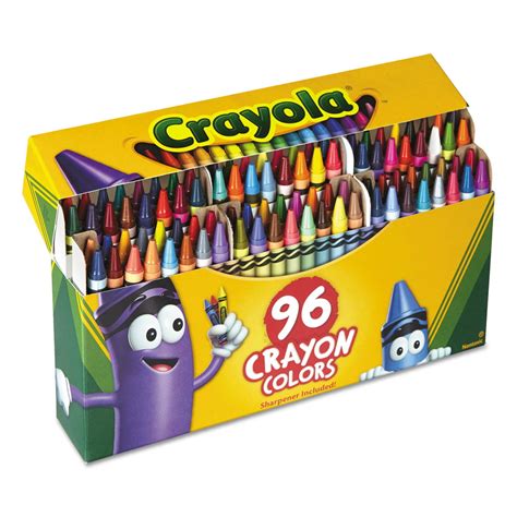 Crayola Crayons Large Set Of 96 Assorted Colors With Built In Sharpener