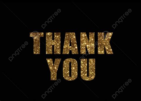 Golden Glitter Isolated Word Thank You Gold Template Art Vector Gold