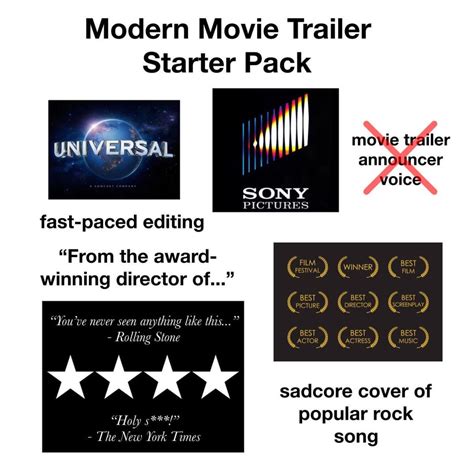 Modern Movie Trailer Starter Pack Starterpacks