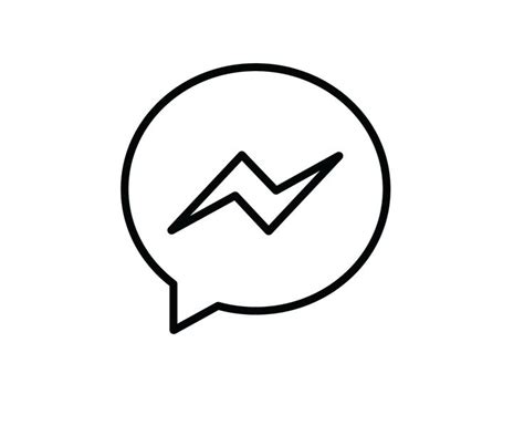 Facebook Messenger Icon Vector Black Outline Pngsvg Iphone Icon