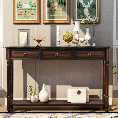 Console tables with storage offer you even more place for the things you use every day. 52" Console Table for Entryway, Modern Farmhouse Console ...