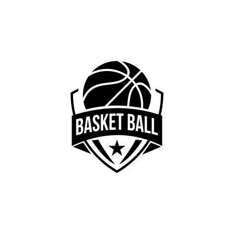 Basketball Black Logo Design Illustration 3200684 Vector Art At Vecteezy