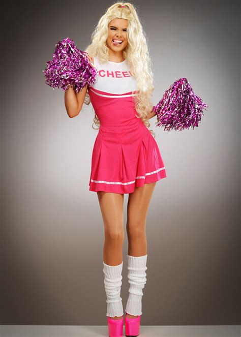 Adult Pink High School Cheerleader Costume