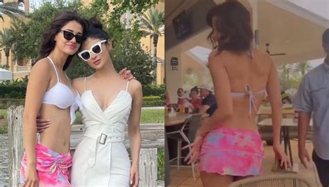 Disha Patani Amps The Heat In A Sexy Bikini And Mini Skirt Netizen Asks Chhoti Bacchi Ho Kya