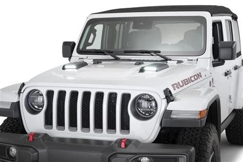 Westin 62 41115 Led Hood Scoops For 18 21 Jeep Wrangler Jl And Gladiator