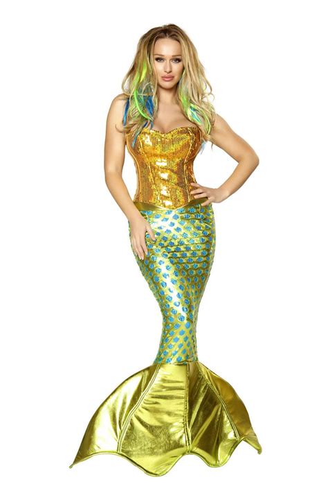 Adult Siren Of The Sea Deluxe Mermaid Women Costume 28799 The