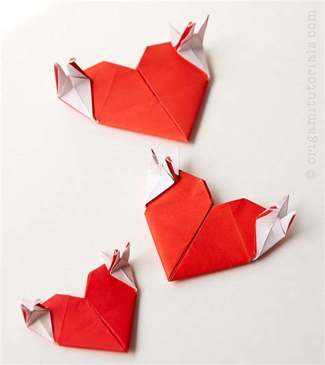 Origami Heart With Cranes Tutorial Origami Tutorials Origami