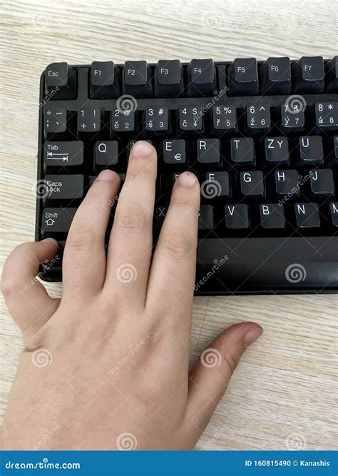 Hand On Keyboard With Fingers On Wasd Gaming Keys Stock Photo Image