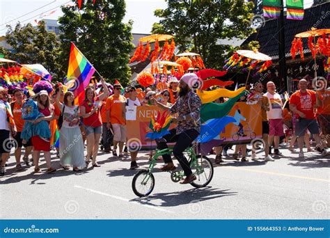 Vancouver British Columbia Canada August 4 2019 People Take Part In Vancouver Gay Pride