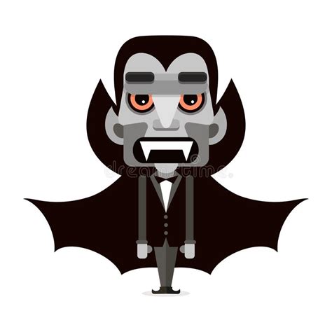 Halloween Dracula Vampire Costume Cartoon Character Vector Illustration