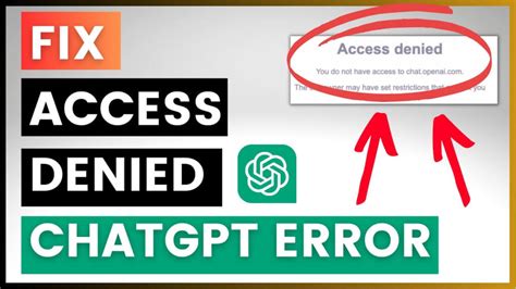 How To Fix Chatgpt Access Denied Error Code Chatgpt