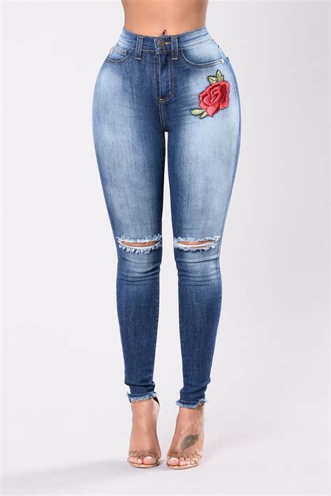 Jeans Knee Ripped Pencil Pants Foot Tassel Fashion Washed Stretchy