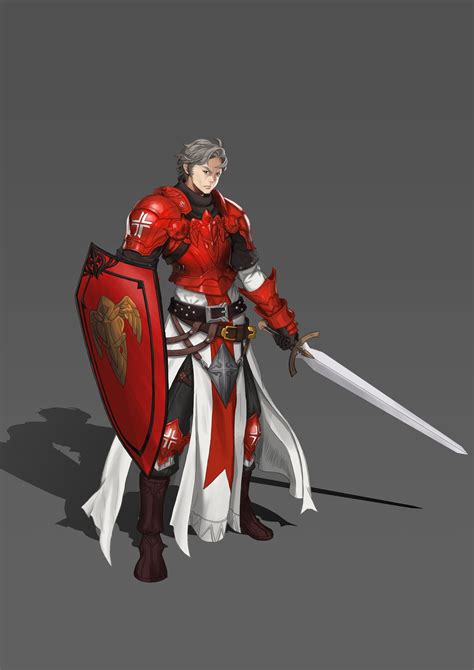 Artstation Red Knight Jung Moon Lim Character Design Fantasy