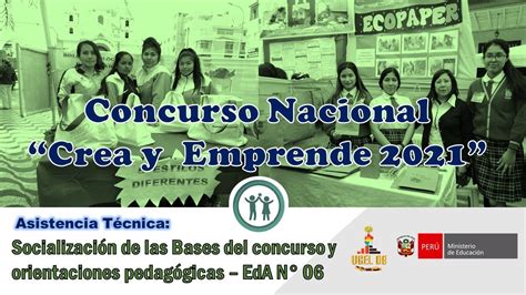 Crea Y Emprende 2021 Bases Y Orientaciones PedagÓgicas Con La